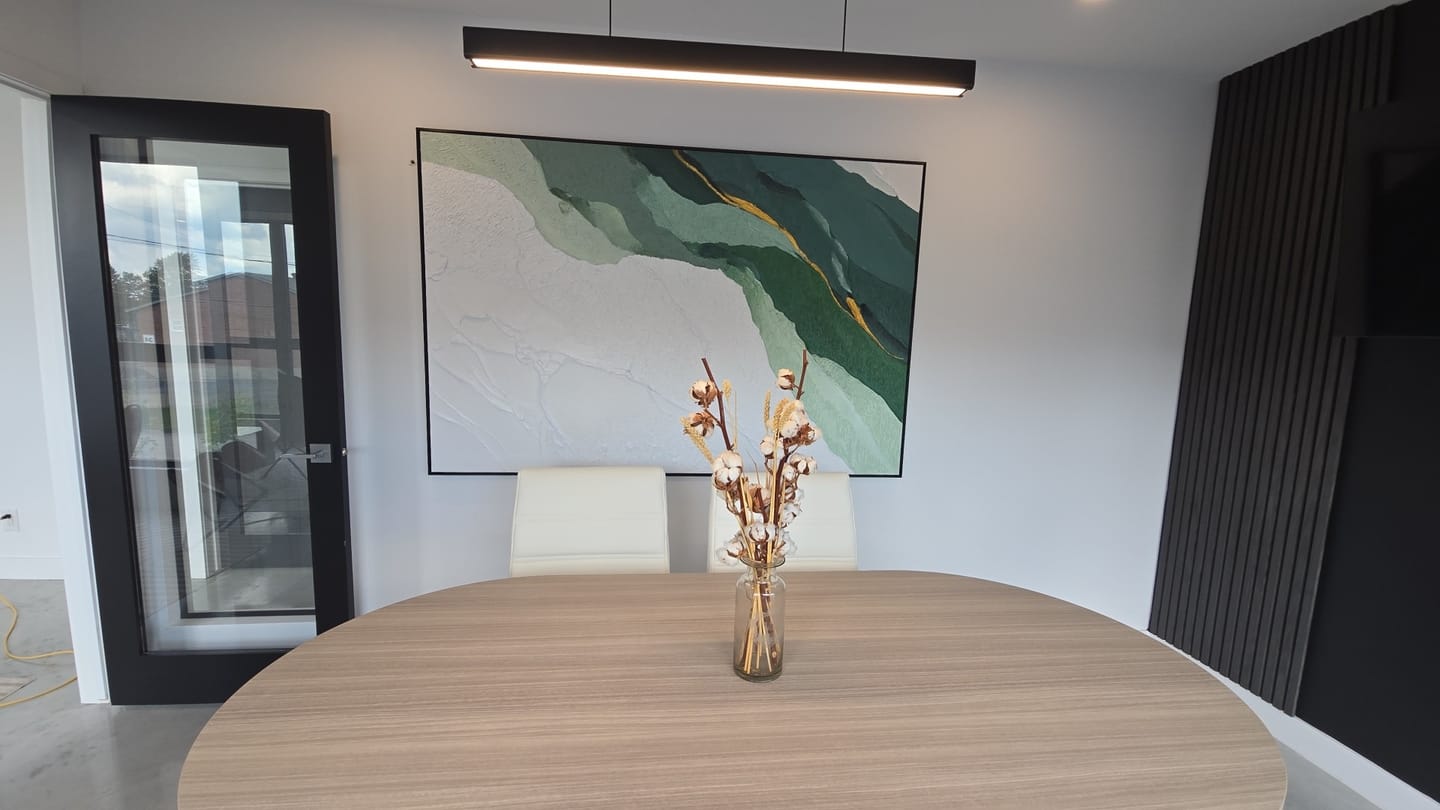 Customer photo review of Verdant Horizon – Green and White Textured Landscape #RIS2(165)