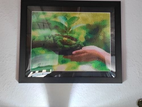 Customer photo review of A Little World in Your Hand | Diamond Painting Kit