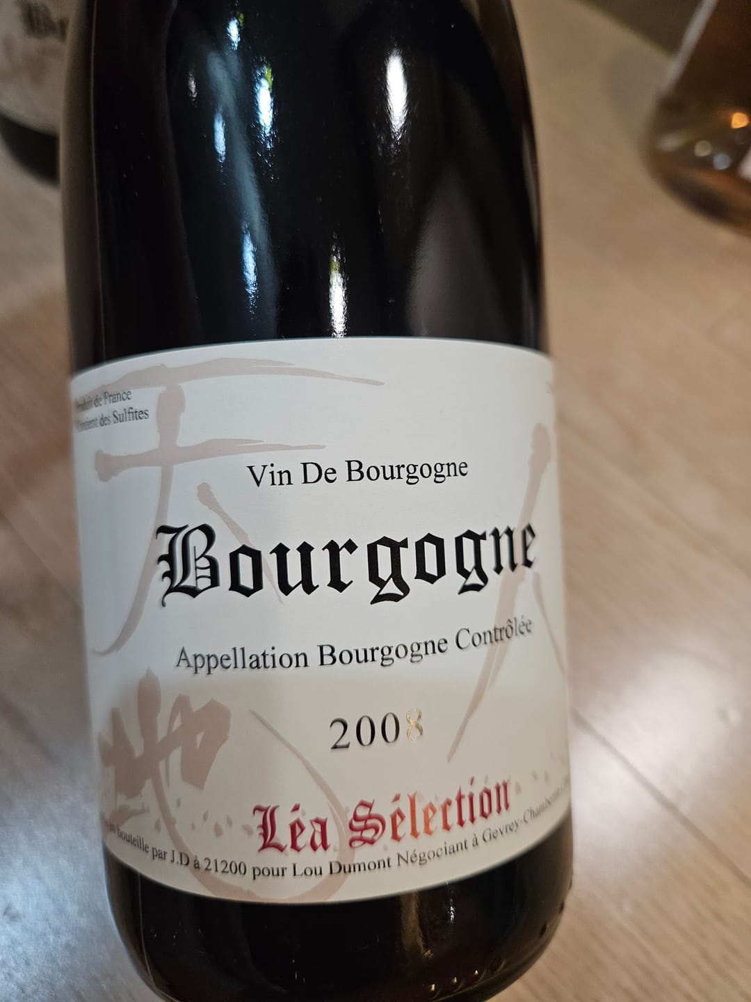 Customer photo review of Lou Dumont LEA Selection Bourgogne Rouge 2008