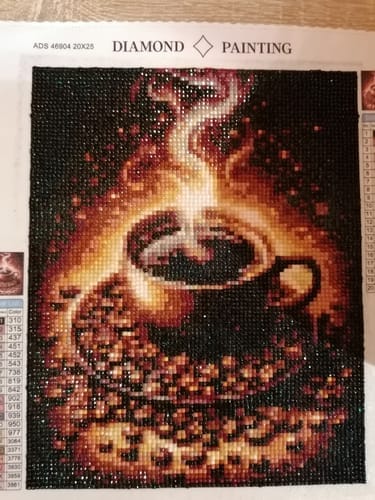 Customer photo review of Coffee Love | Diamond Painting Kit