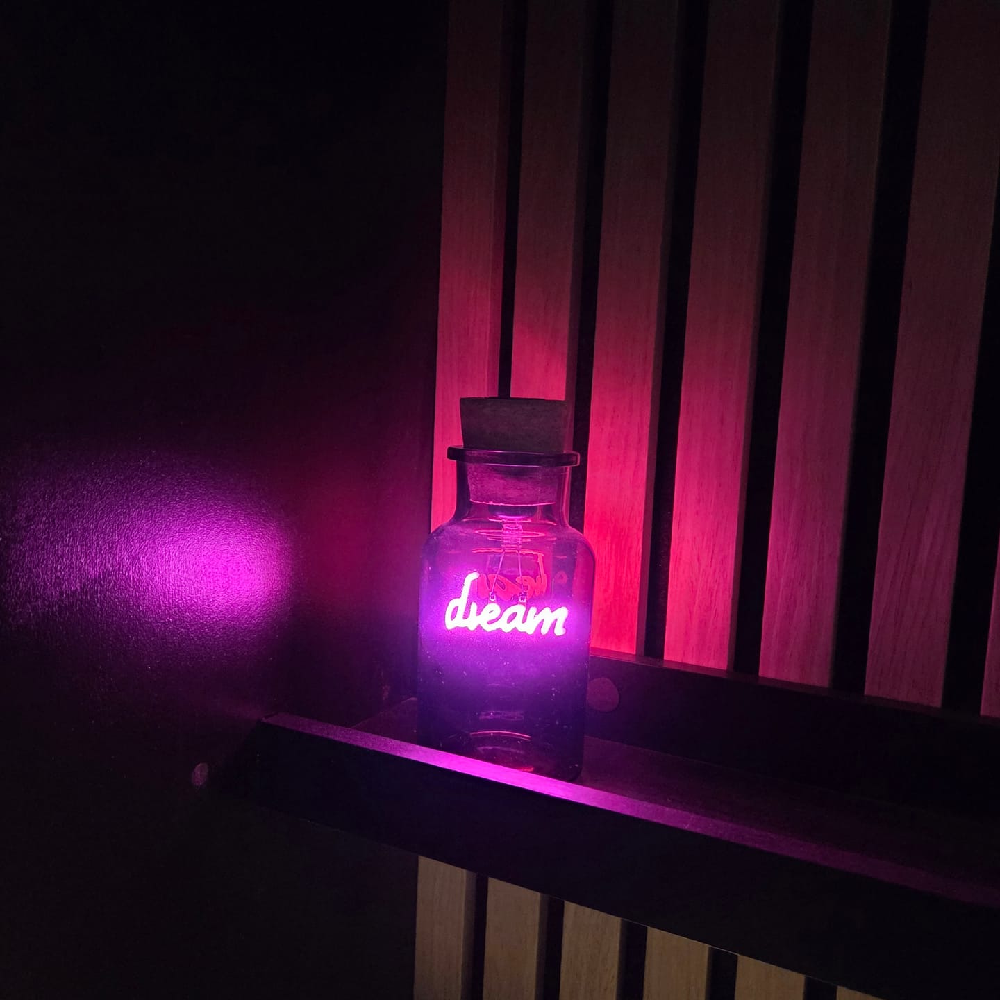 Customer photo review of Dream Neon Light in Glass Bottle