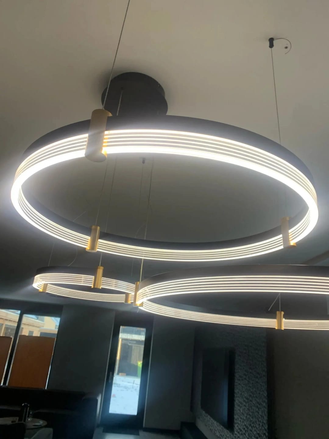 Customer photo review of Layered Ring Chandelier for Living Room, Acrylic, 40–80 cm