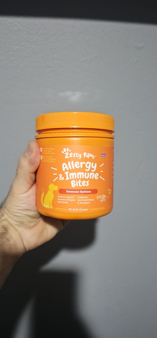 Customer photo review of Allergy & Gut Balance Chews for Dogs