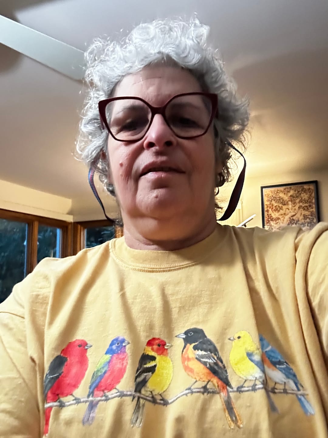 Customer photo review of Watercolor Songbirds T-Shirt