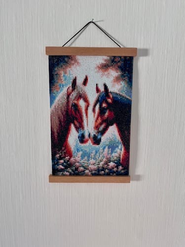 Customer photo review of Romantic horse love | Diamond Painting Kit