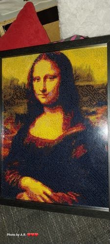 Customer photo review of Mona Lisa by Leonardo da Vinci | Diamond Painting Kit