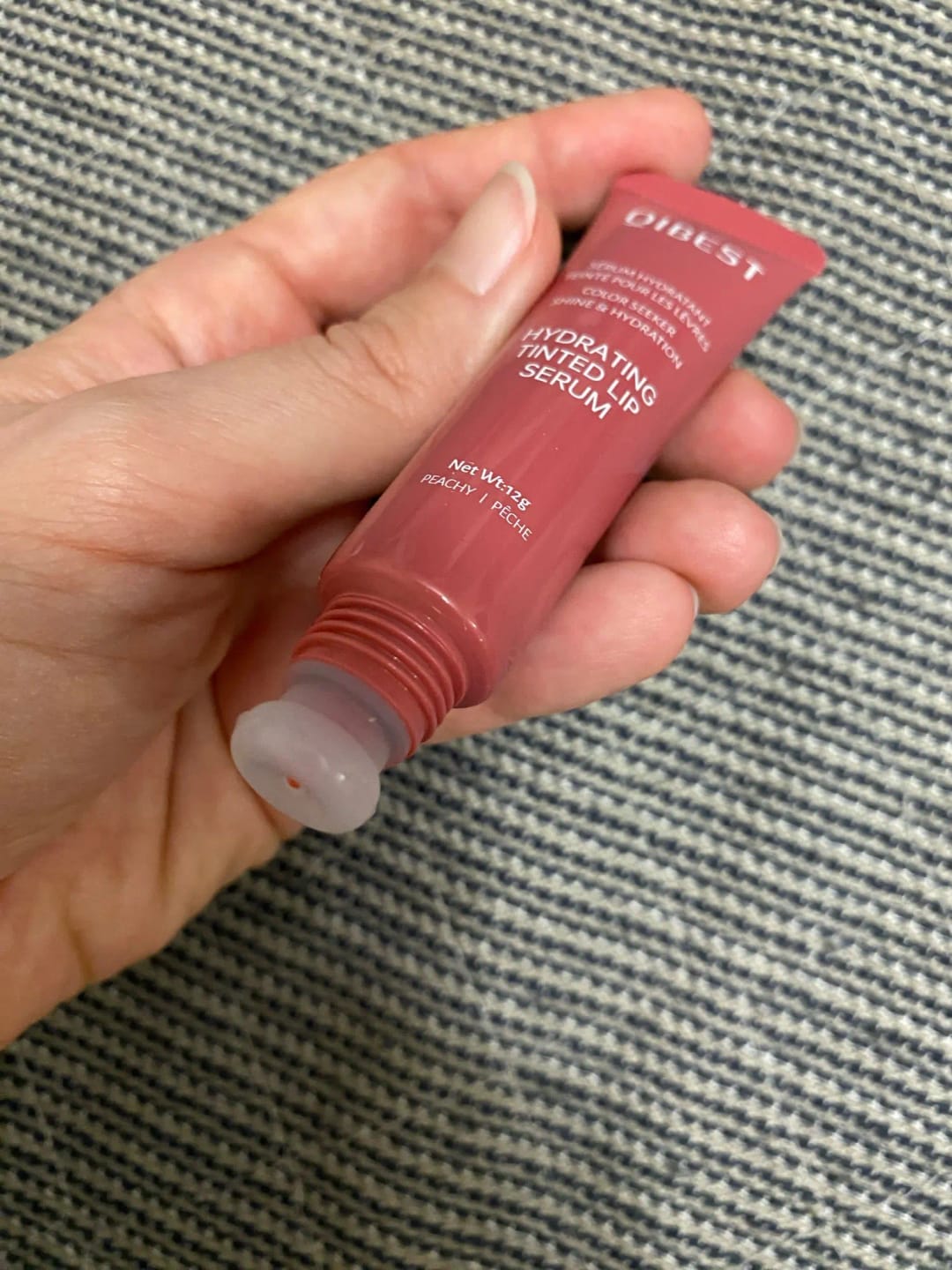 Customer photo review of Crystal Moisturizing Tinted Lip Balm
