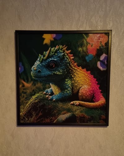 Customer photo review of Fairy lights fox | Diamond Painting Kit