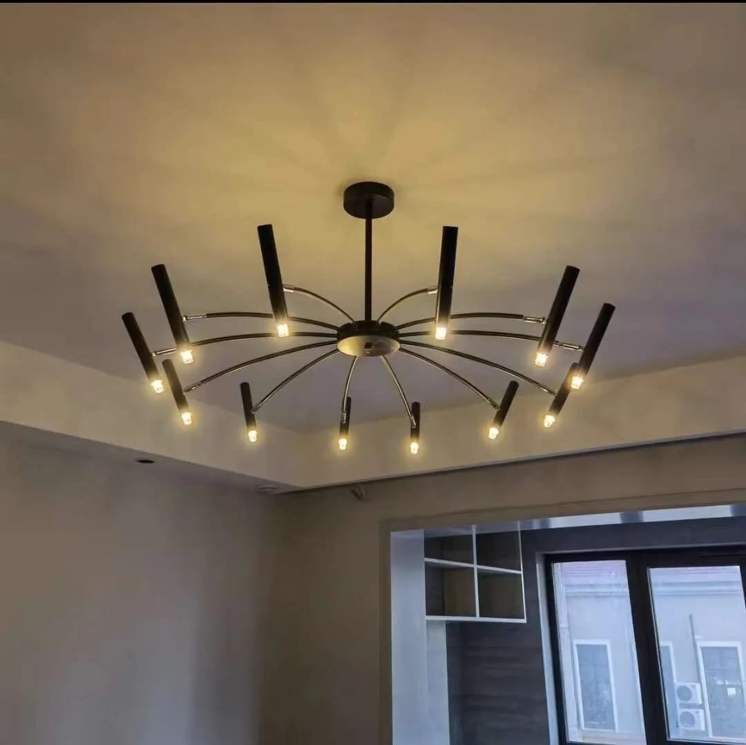 Customer photo review of Black Iron Chandelier for Dining Table, 24-Light, 130 cm