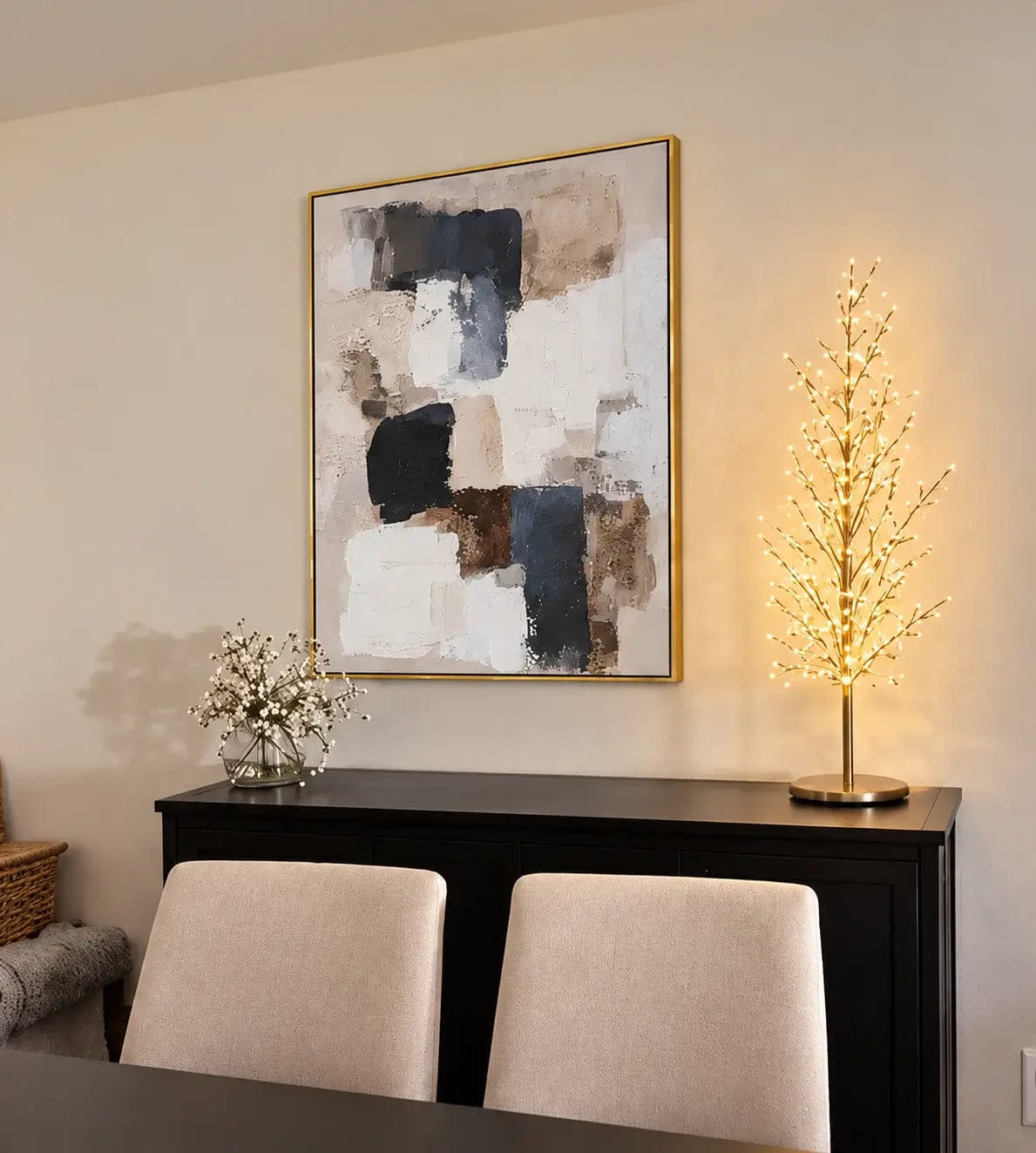 Customer photo review of Stone Blocks Abstract Wall Art