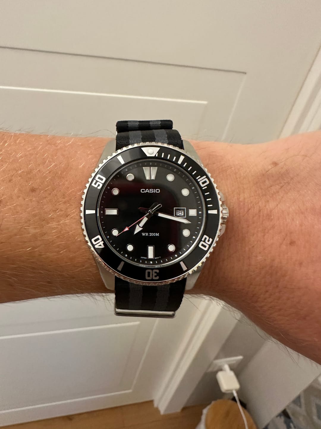 Customer photo review of Bond Premium Nylon Watch Strap