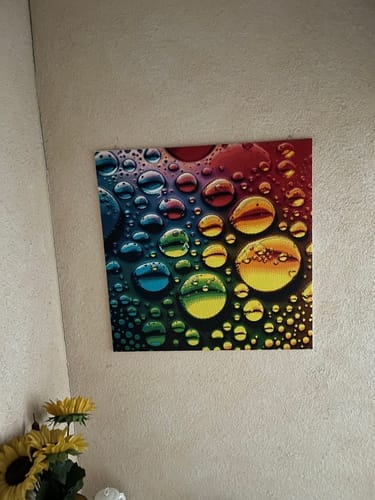 Customer photo review of Colorful raindrops | AB Diamond Painting Kit