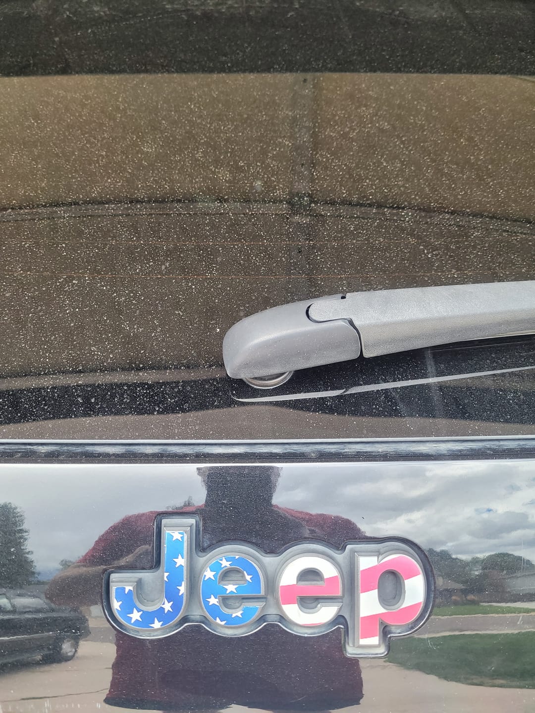 Customer photo review of JEEP Emblem Overlay Decals – American Flag Print | Fits Grand Cherokee, Cherokee, Compass, Renegade, Liberty & Patriot