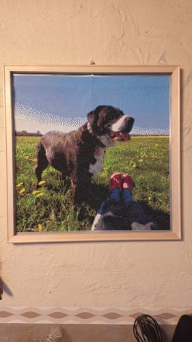 Customer photo review of DIY Wooden Stretcher Frame for Diamond Painting