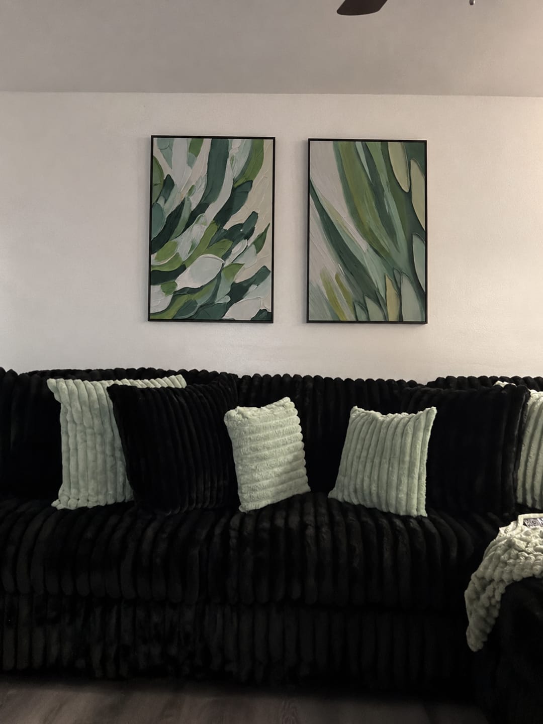 Customer photo review of Colorful Flower & Tree Abstract Textured Wall Art Set of 2#ML056