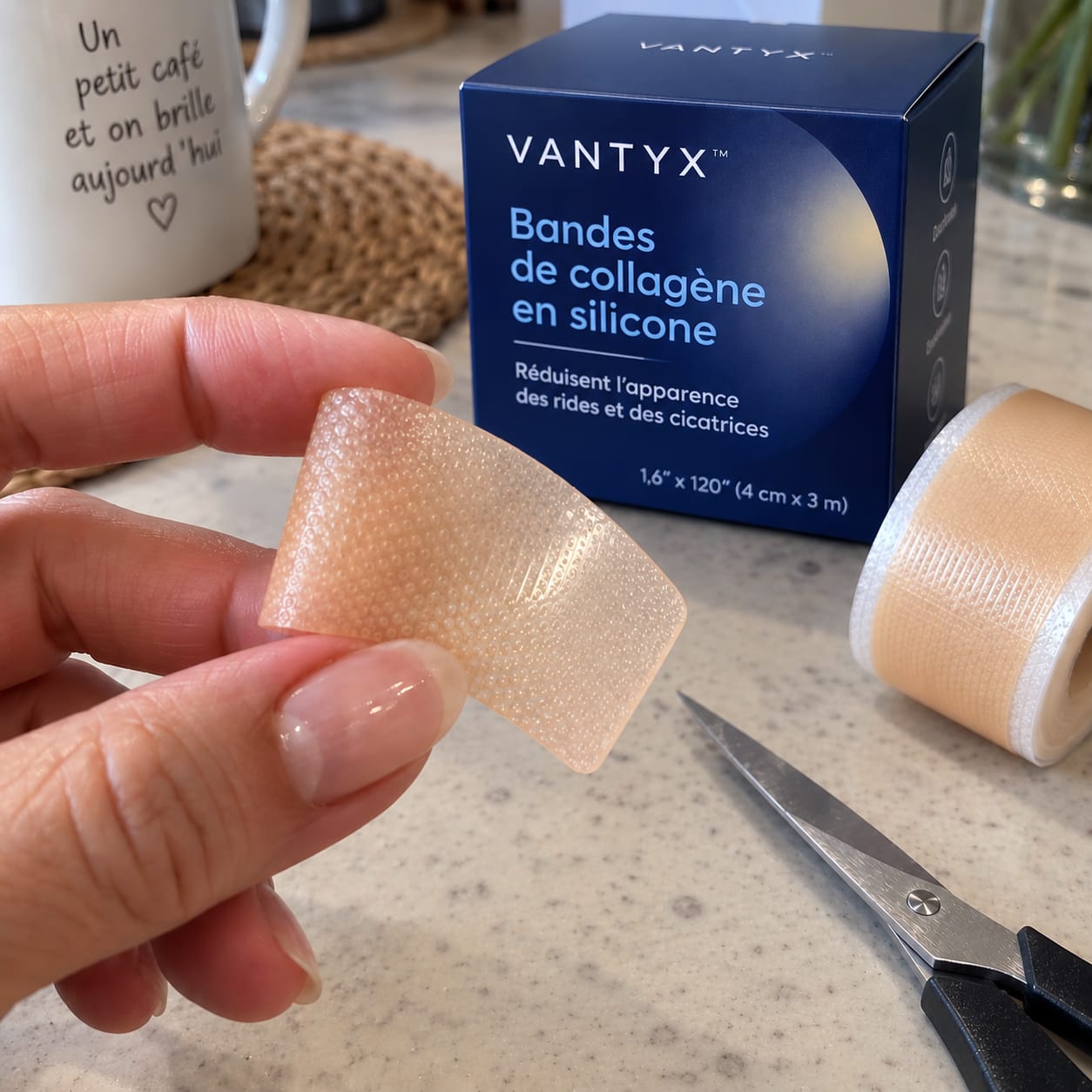 Customer photo review of Bandes de Collagène en Silicone Vantyx™