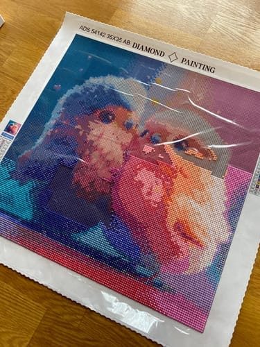 Customer photo review of Bird love for two | AB Diamond Painting Kit