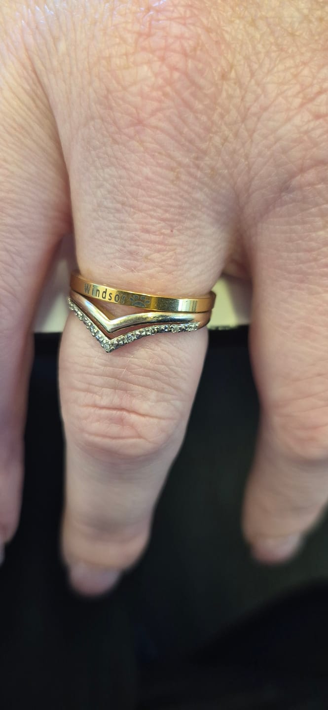 Customer photo review of Custom Pet Name Ring