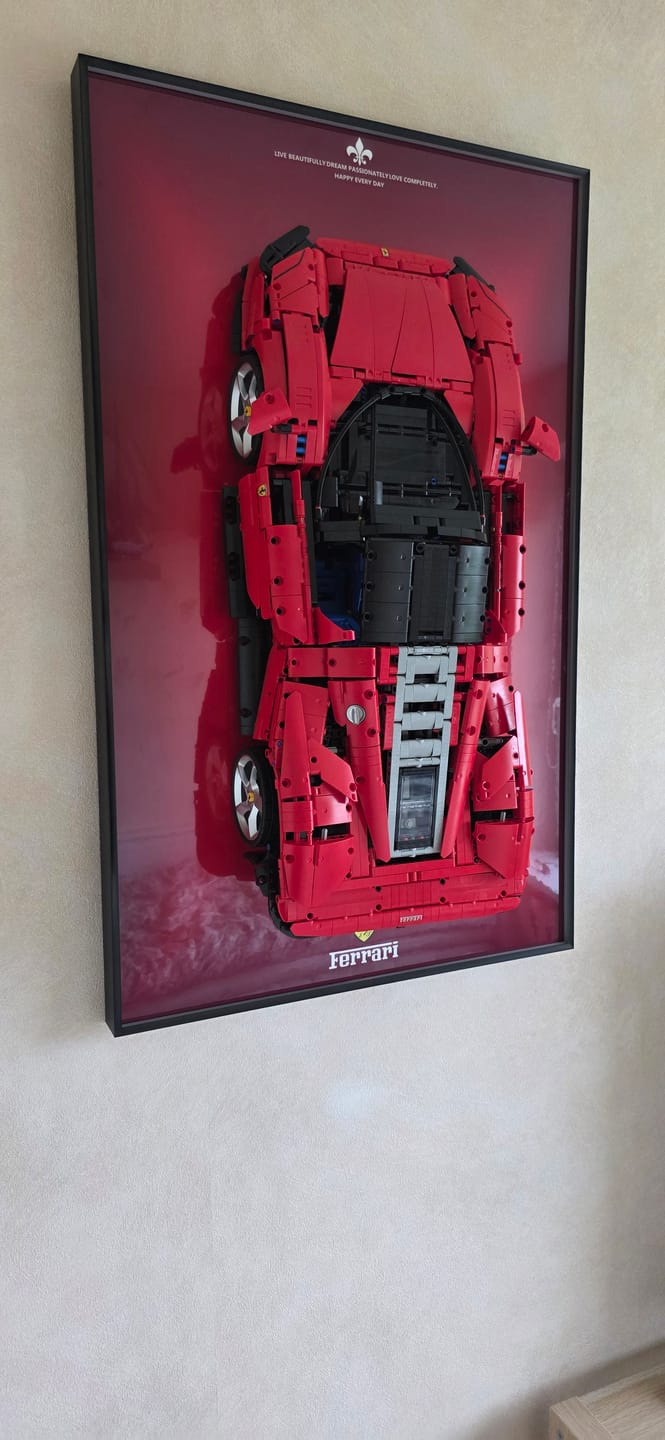 Customer photo review of Wall Display Frame for LEGO® Technic F1 42143 Ferrari Daytona SP3