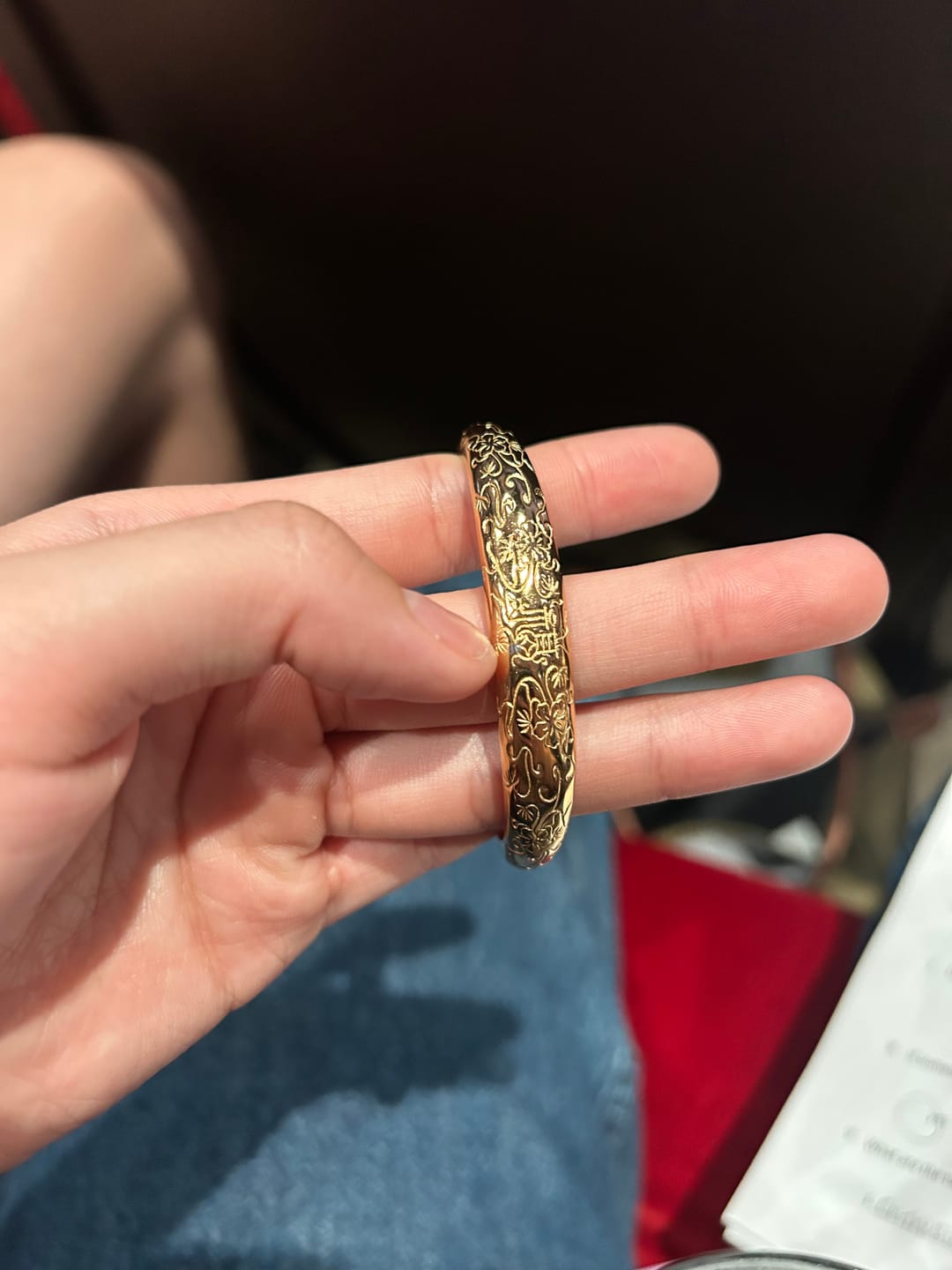 Customer photo review of Plum Blossom Happiness Bangle