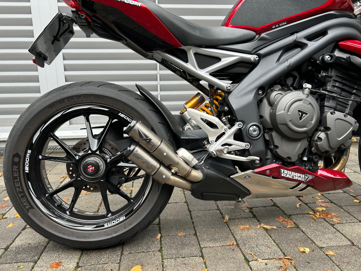 Customer photo review of Austin Racing GP1RS Mini | Slip-On | E-Nummer | passend für Triumph Speed Triple 1200 RR/RS - Modelle (2021-2024)