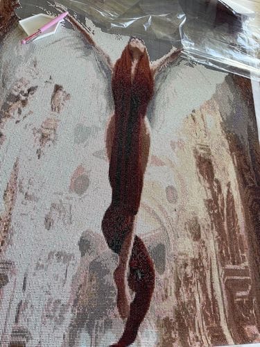 Customer photo review of Angel floating | Diamond Painting Kit
