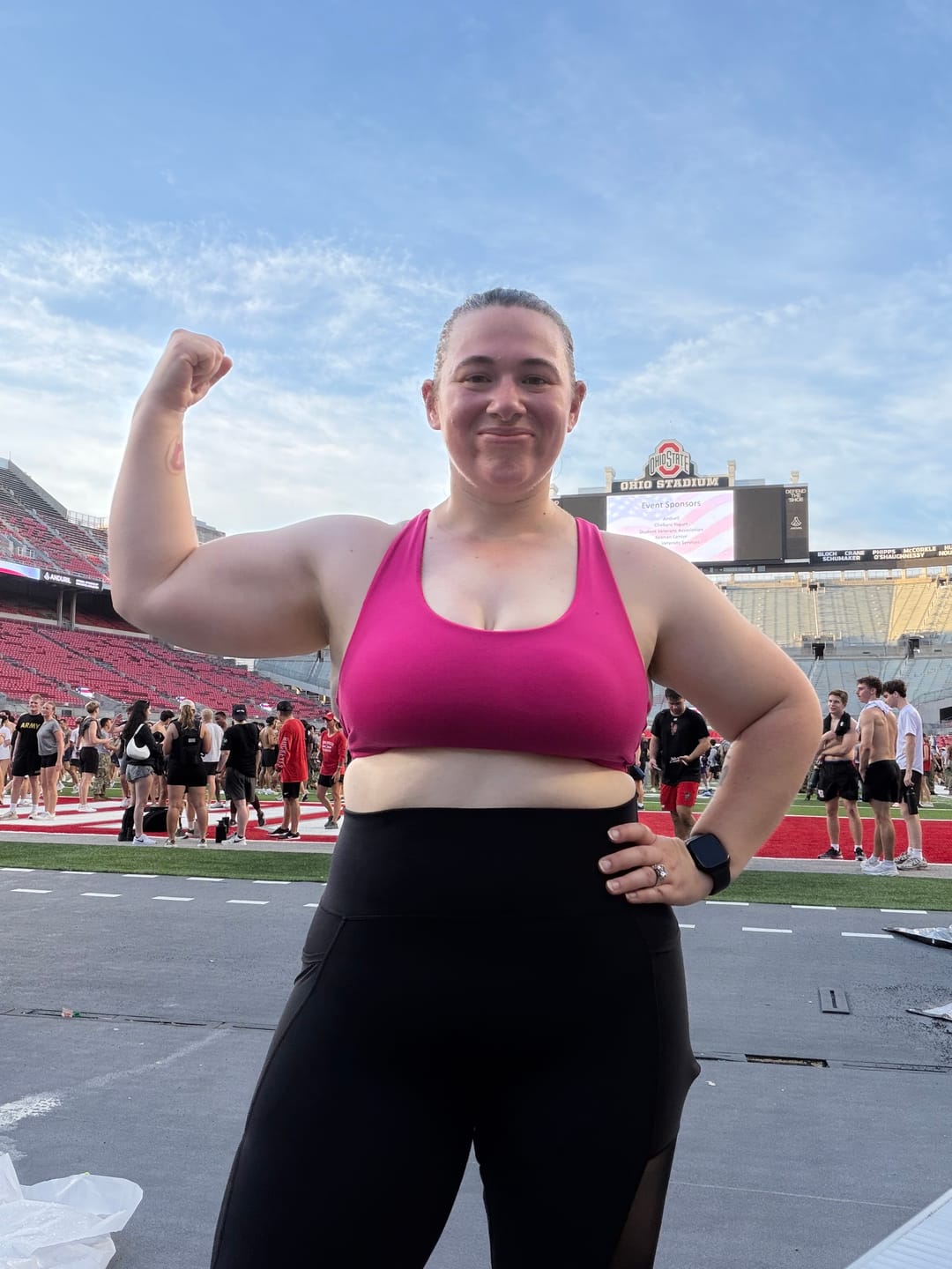 Customer photo review of DAYDREAM Perfect Scoop Neck Racerback Sports Bra