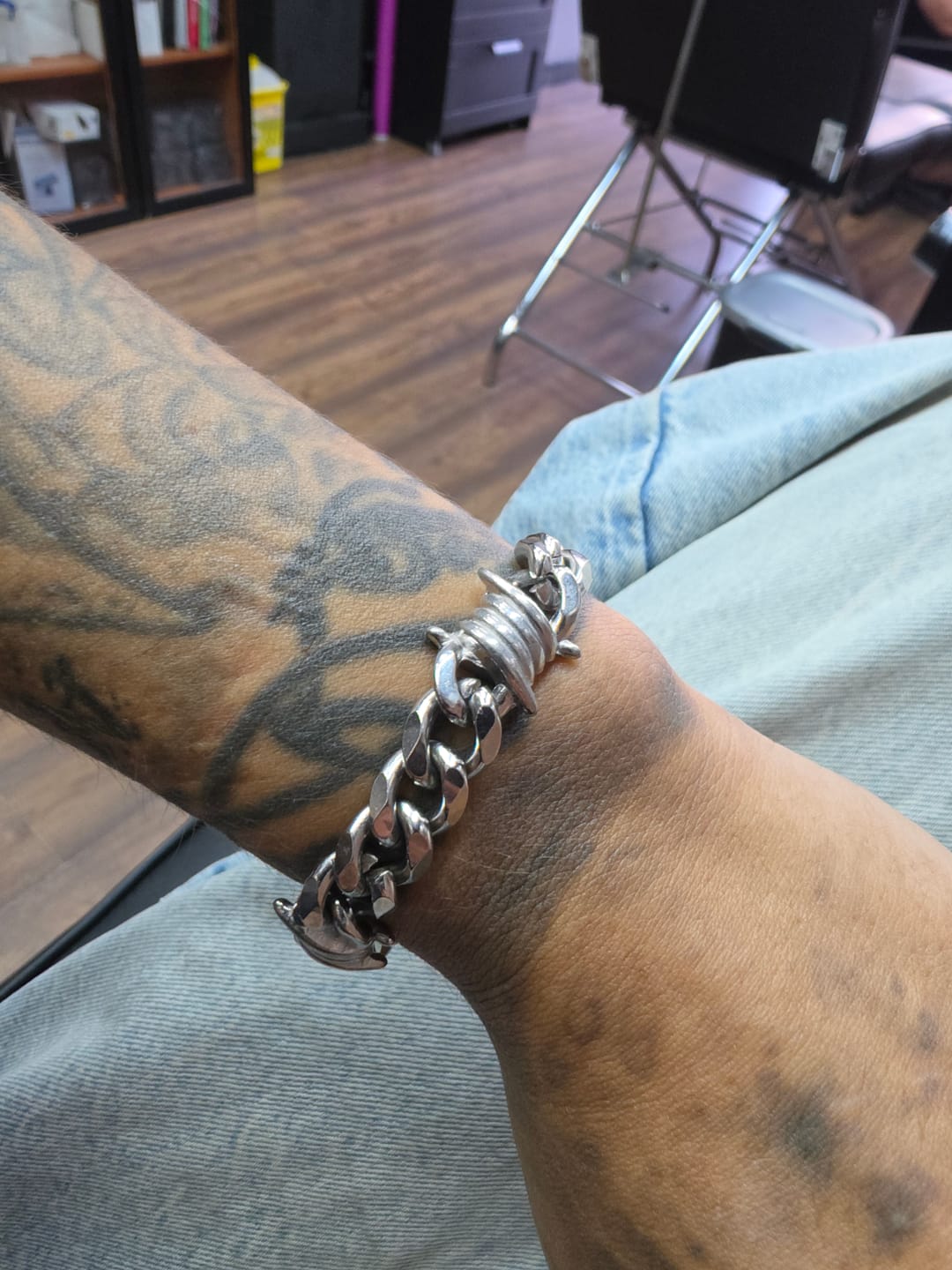 Customer photo review of Barb Cuban Bracelet