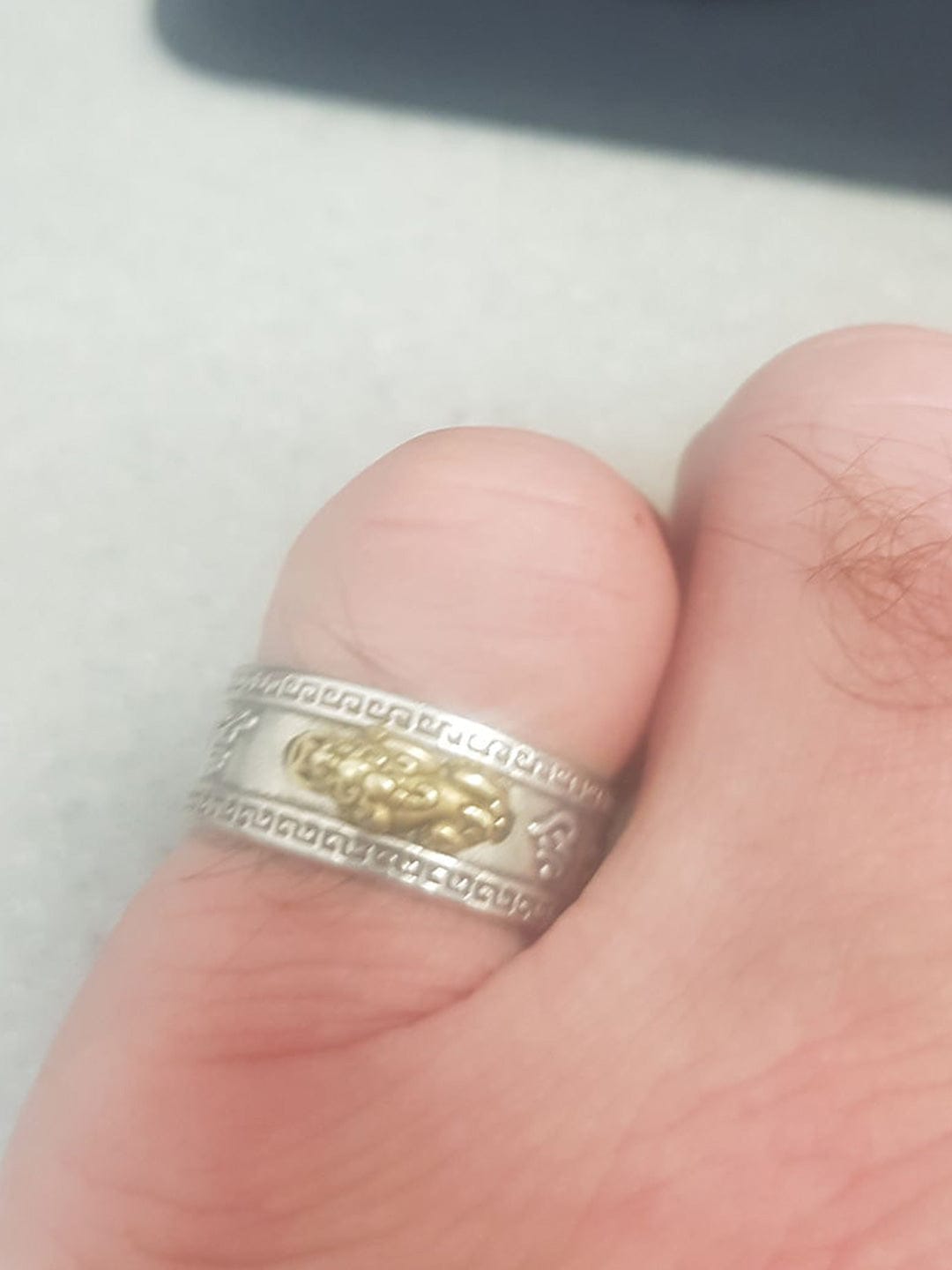 Customer photo review of The Gold Pixiu Mantra Ring  - Free