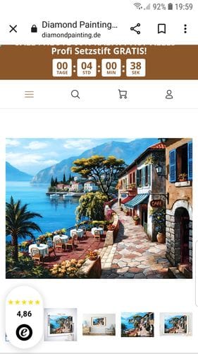 Customer photo review of The Seaside Terrace | Diamond Painting Kit