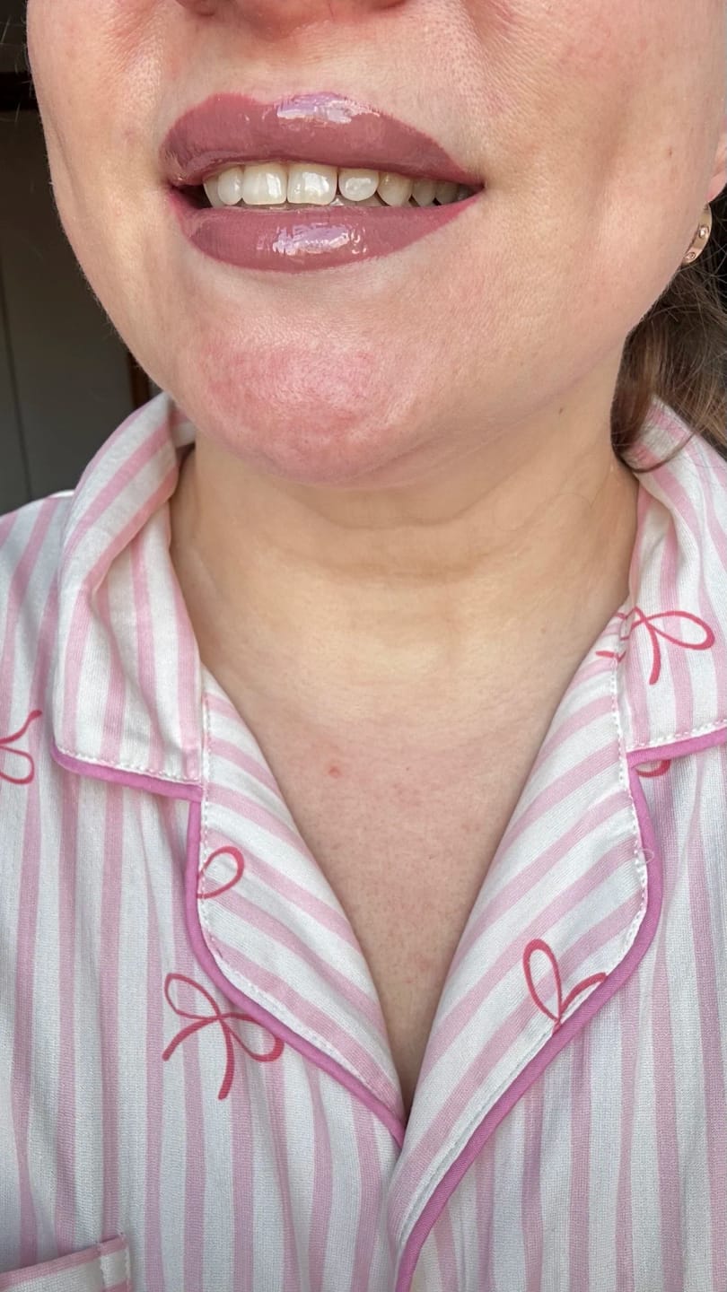 Customer photo review of Crystal Moisturizing Tinted Lip Balm