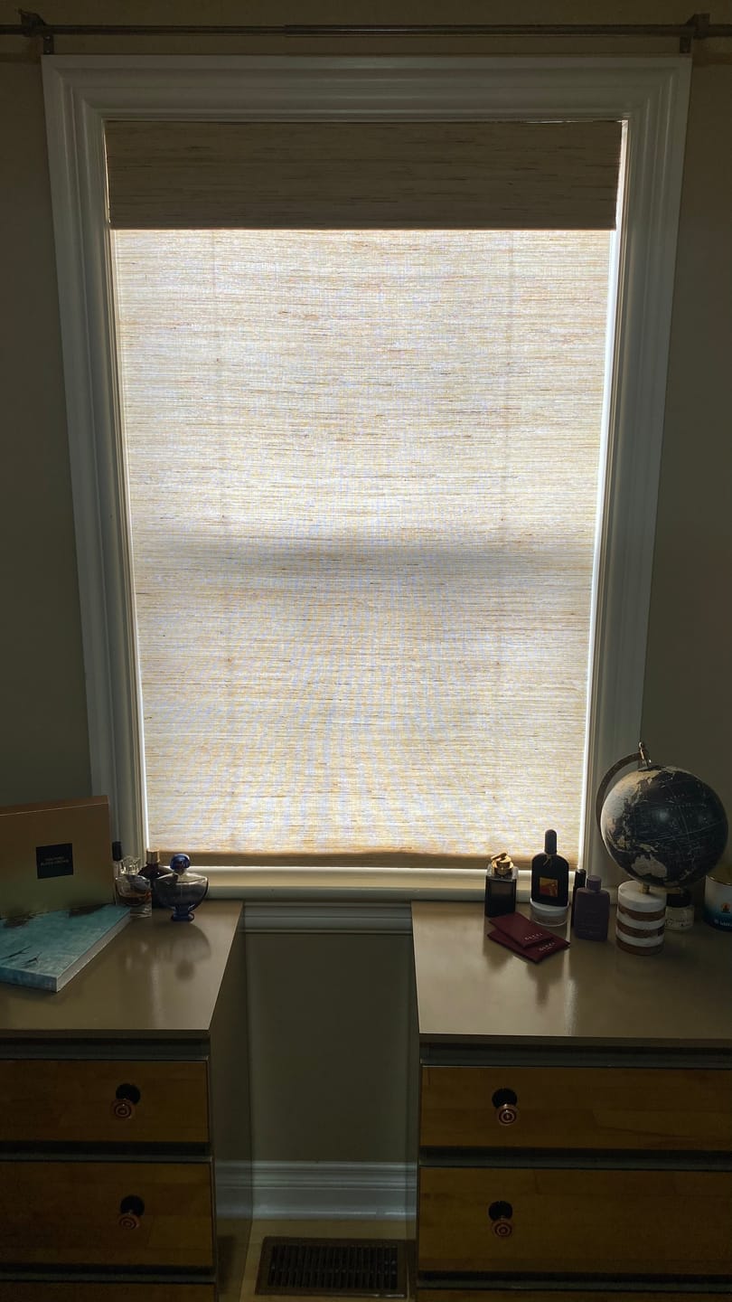 Customer photo review of Jute Ethereal Eco-Friendly Woven Wood Shades