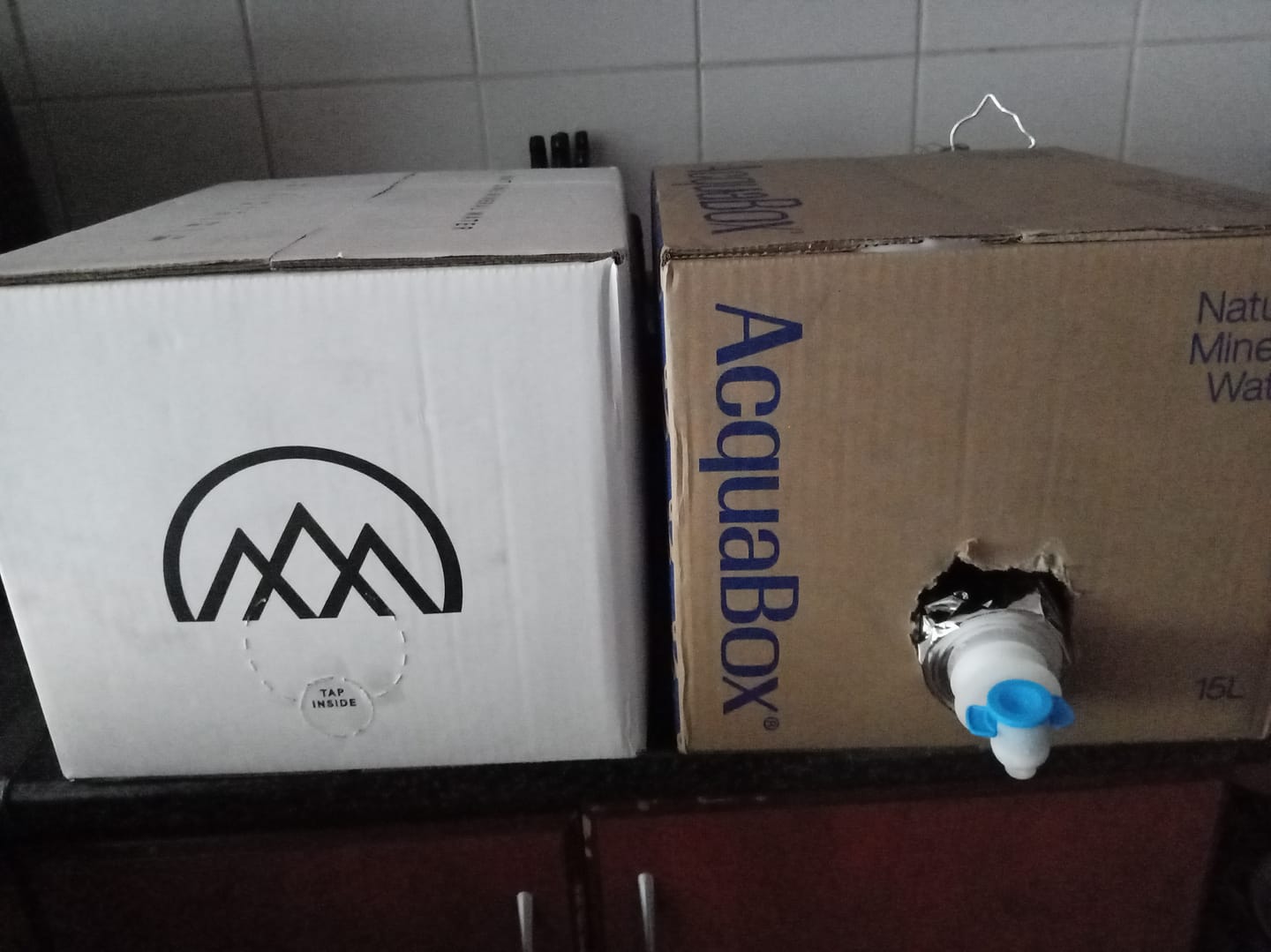Customer photo review of AcquaBox by Mountain Falls 15L – STILL Mineral Water (on tap Bag-in-Box)