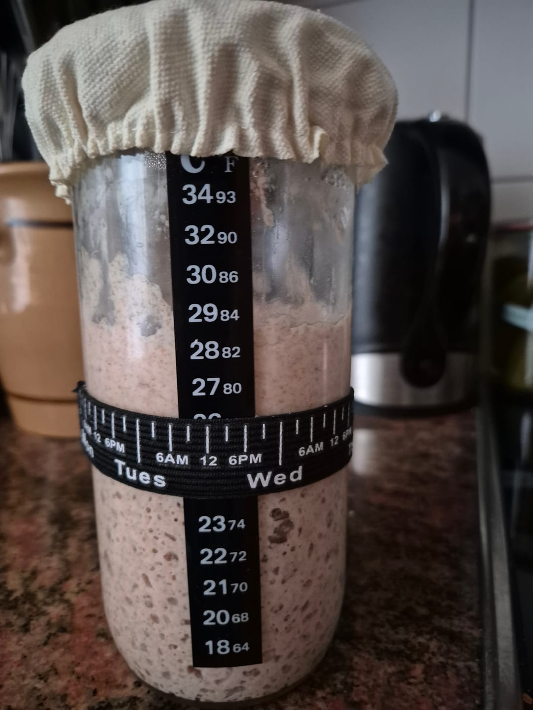 Customer photo review of Gärungsglas-Set für Sauerteigstarter – Perfekt für Pizza
