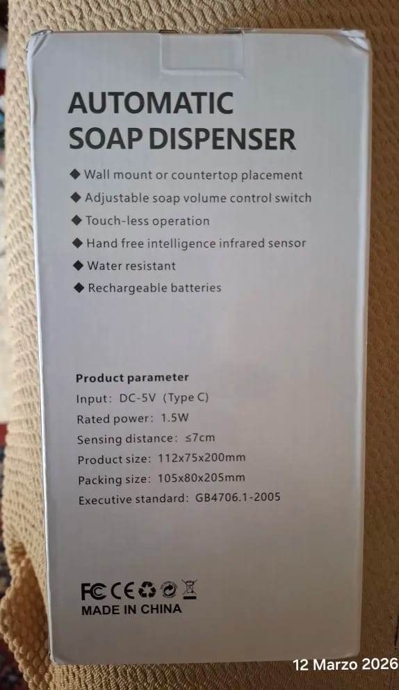 Customer photo review of Automatic Wall-Mounted Foaming Liquid Soap Dispenser Electric USB Charging Hand Sanitizer Dispenser for Hotels Bathrooms