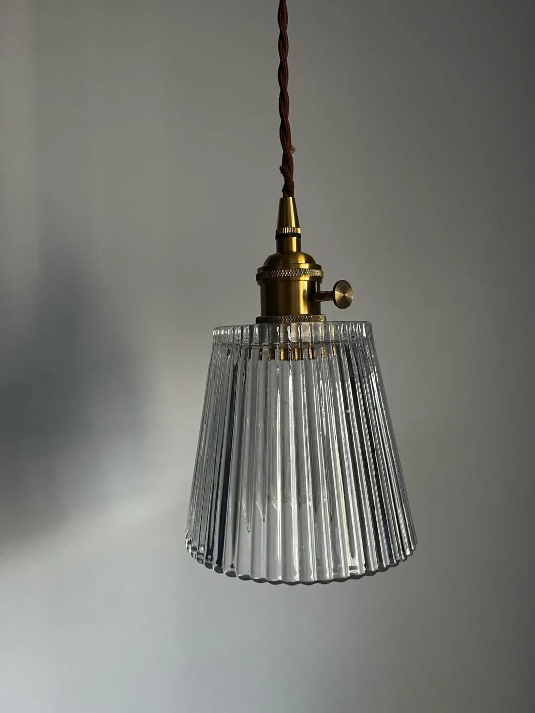 Customer photo review of Copper Pendant Light for Kitchen Island, Clear Glass Shade