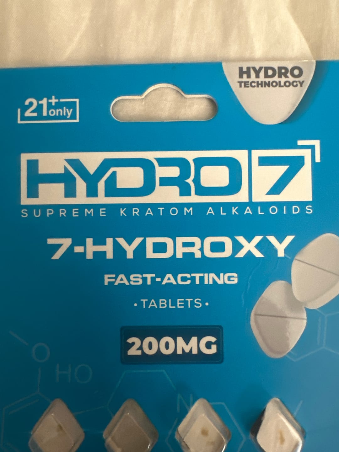 Customer photo review of 7-Hydroxy Tablets - 120MG (4 Count) 480 mg per jar