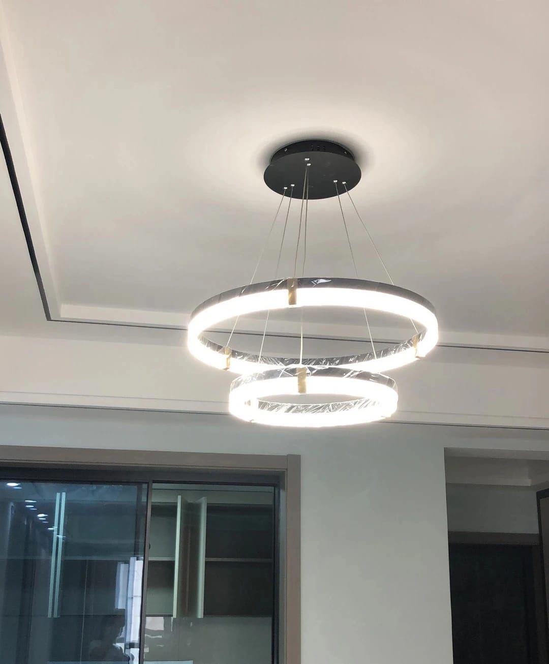 Customer photo review of Layered Ring Chandelier for Living Room, Acrylic, 40–80 cm