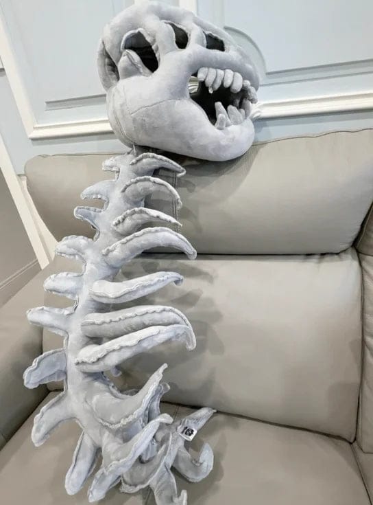 Customer photo review of Skeledino™ Dinosaur Skeleton Plush Costume – Kids & Adult Sizes