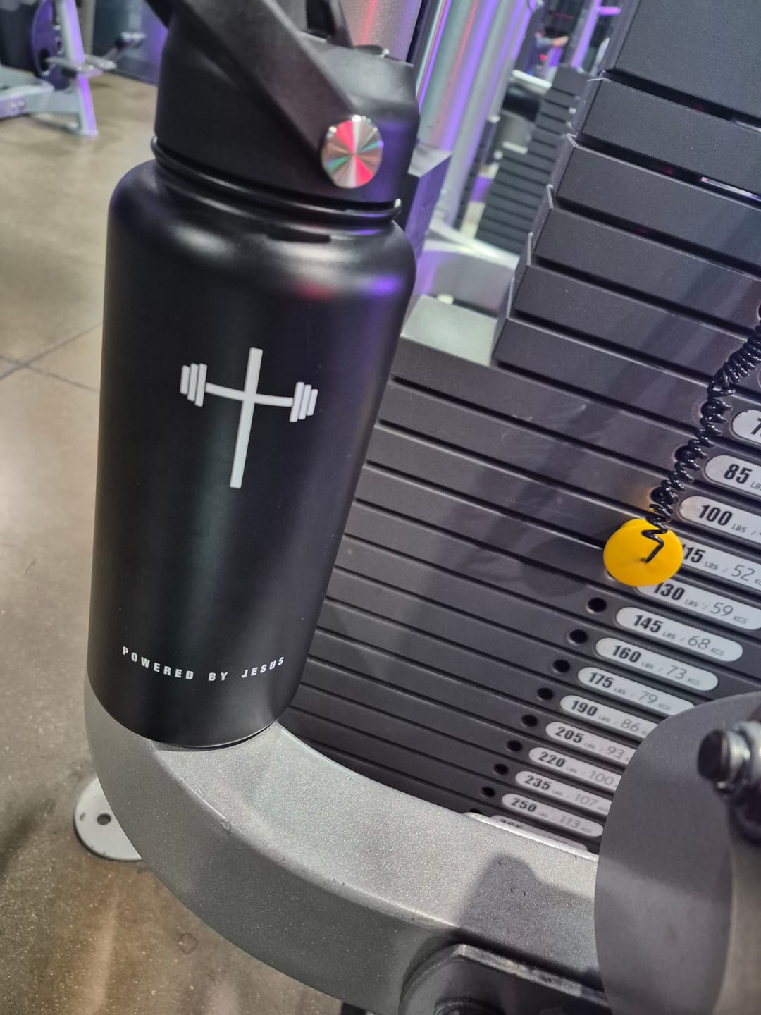 Customer photo review of Powered By Jesus 32oz Insulated Water Bottle