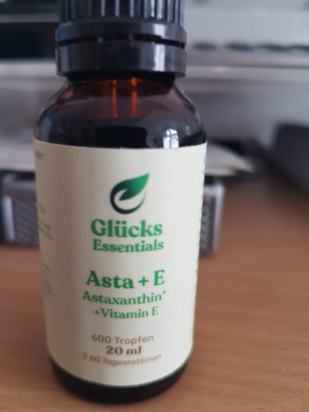 Customer photo review of Asta + E - Astaxanthin + Vitamin E - 20 ml