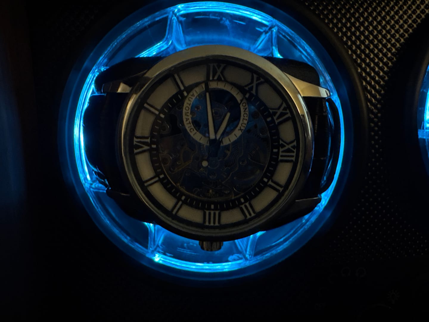 Customer photo review of Reloj Amox Skeleton Automático — Movimiento Visible, Correa de Cuero