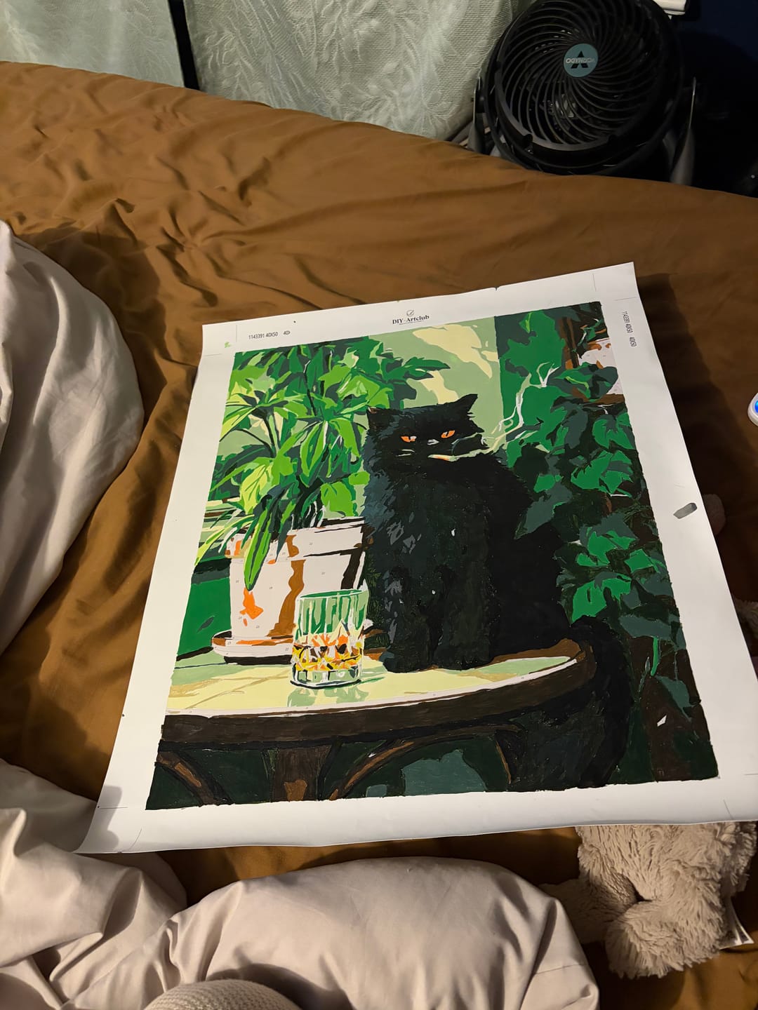 Customer photo review of Grumpy cat | Paint by Number