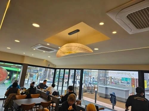 Customer photo review of Cream Pleated Pendant Light for Dining Table, 150 cm