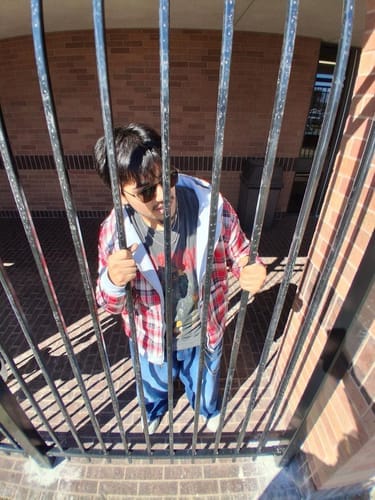 Customer photo review of Red Plaid Reversible Zip