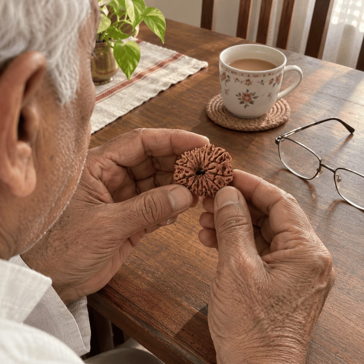 Customer photo review of 13 Mukhi Rudraksha (Nepali)