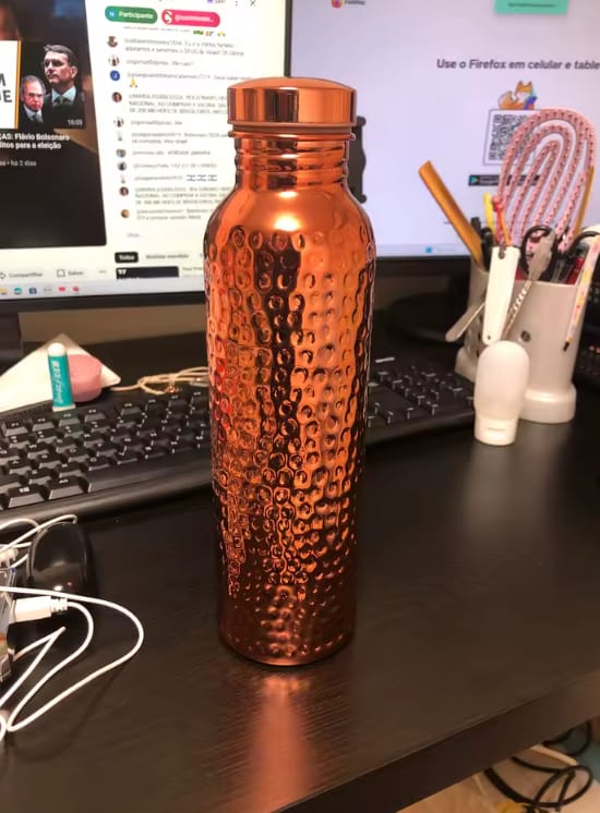 Customer photo review of TAMRÉA™ Gourde En Cuivre Pur Martelée — 800 ml