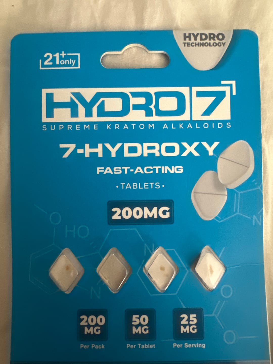 Customer photo review of 7-Hydroxy Tablets - 120MG (4 Count) 480 mg per jar