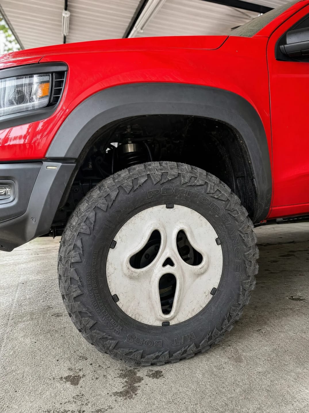 Customer photo review of NightHalo™ – Scare Wheel Covers