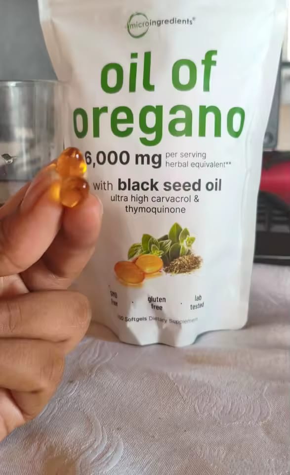 Customer photo review of OregaCore™ — 6000mg Oil of Oregano Softgels